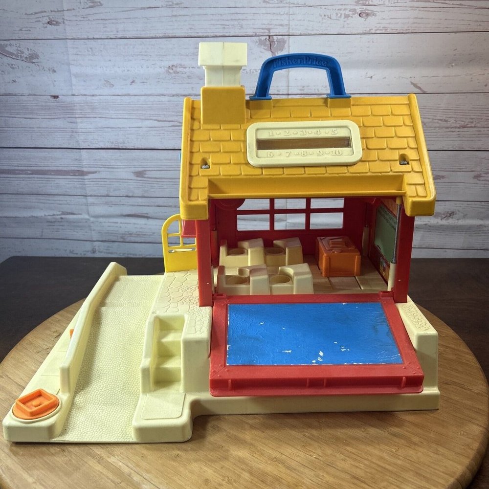 Vintage 1988 Fisher Price Little People School House (only) Playset #2550